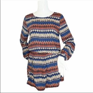 One Clothing Long Sleeve Romper- Small